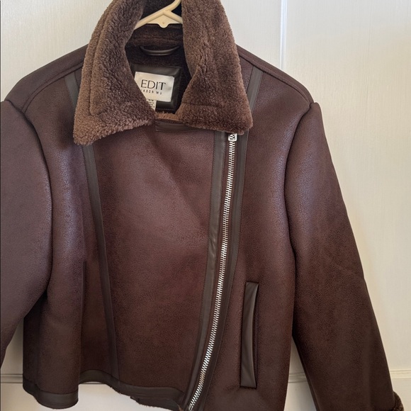 Jason Wu Deep Brown Shearling Jacket - Picture 5 of 7